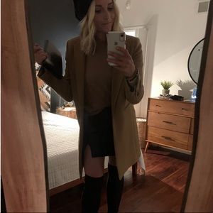 Topshop Faux Leather Black Mini Skirt